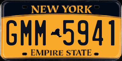 NY license plate GMM5941