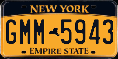 NY license plate GMM5943