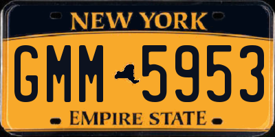 NY license plate GMM5953