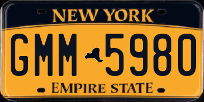 NY license plate GMM5980