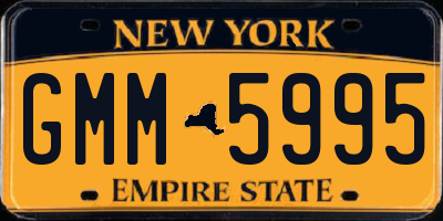 NY license plate GMM5995