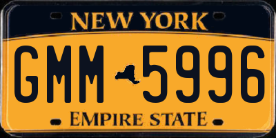 NY license plate GMM5996