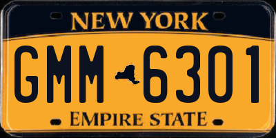 NY license plate GMM6301