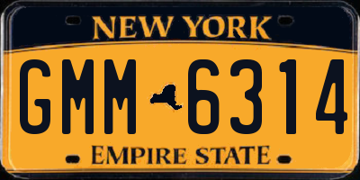 NY license plate GMM6314