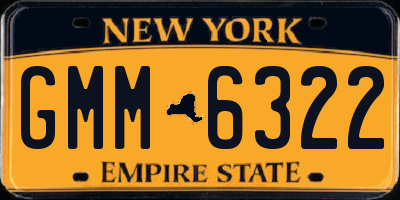 NY license plate GMM6322