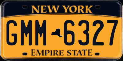 NY license plate GMM6327