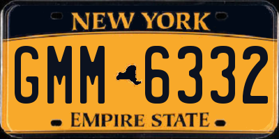 NY license plate GMM6332