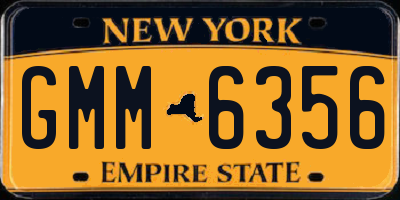 NY license plate GMM6356