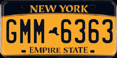 NY license plate GMM6363