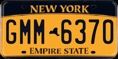 NY license plate GMM6370