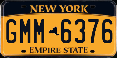 NY license plate GMM6376