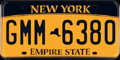 NY license plate GMM6380