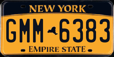 NY license plate GMM6383