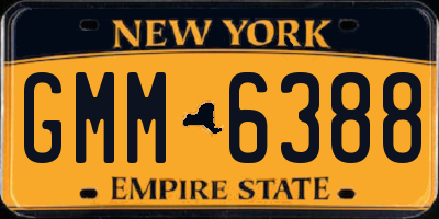 NY license plate GMM6388