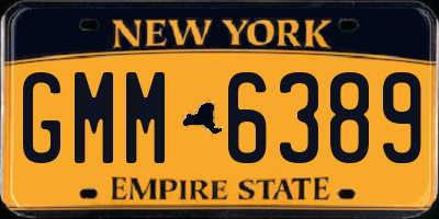 NY license plate GMM6389