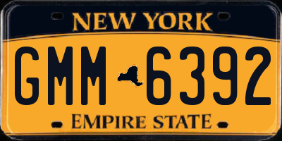 NY license plate GMM6392