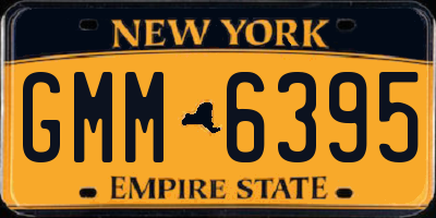 NY license plate GMM6395