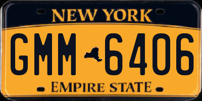 NY license plate GMM6406