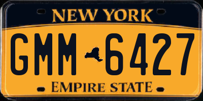 NY license plate GMM6427