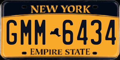 NY license plate GMM6434
