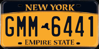 NY license plate GMM6441
