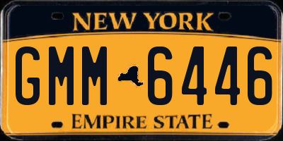 NY license plate GMM6446
