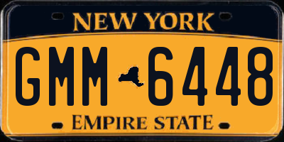 NY license plate GMM6448