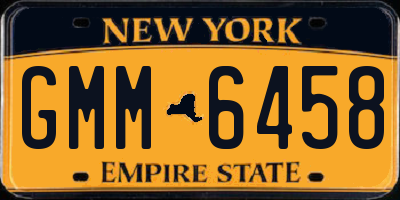 NY license plate GMM6458