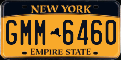 NY license plate GMM6460