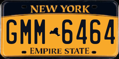 NY license plate GMM6464
