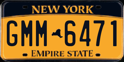 NY license plate GMM6471