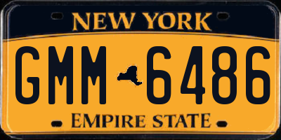 NY license plate GMM6486
