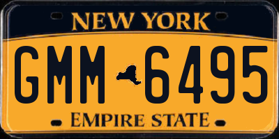 NY license plate GMM6495