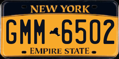 NY license plate GMM6502
