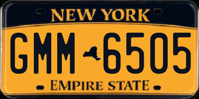 NY license plate GMM6505