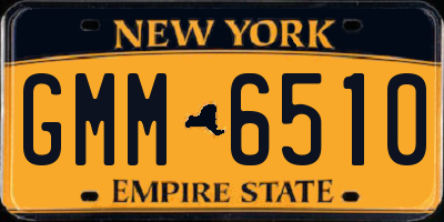 NY license plate GMM6510