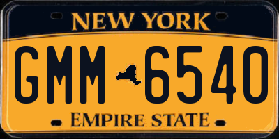 NY license plate GMM6540