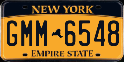 NY license plate GMM6548