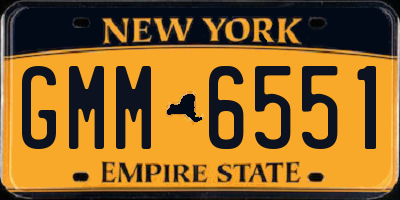 NY license plate GMM6551