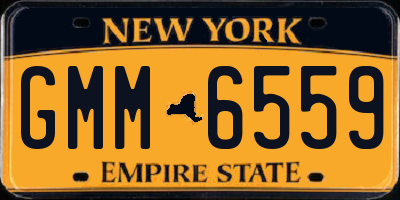 NY license plate GMM6559