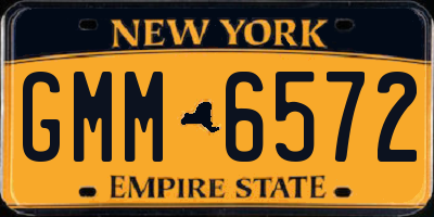 NY license plate GMM6572