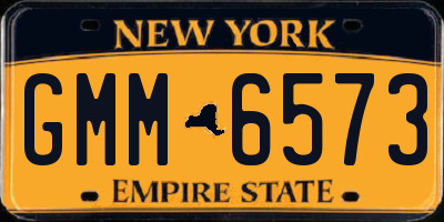 NY license plate GMM6573
