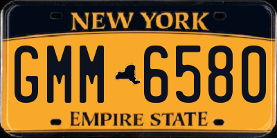 NY license plate GMM6580