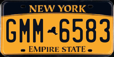 NY license plate GMM6583