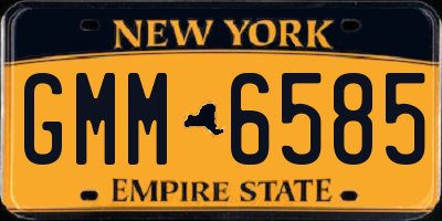 NY license plate GMM6585