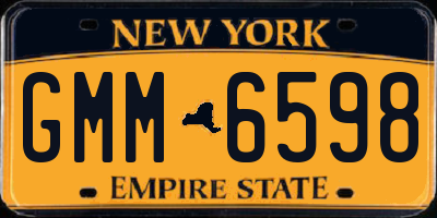 NY license plate GMM6598