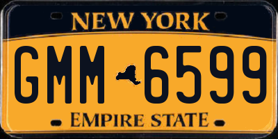 NY license plate GMM6599