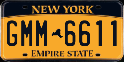 NY license plate GMM6611