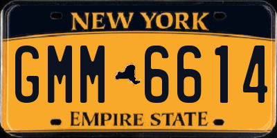 NY license plate GMM6614