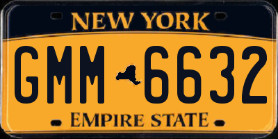 NY license plate GMM6632